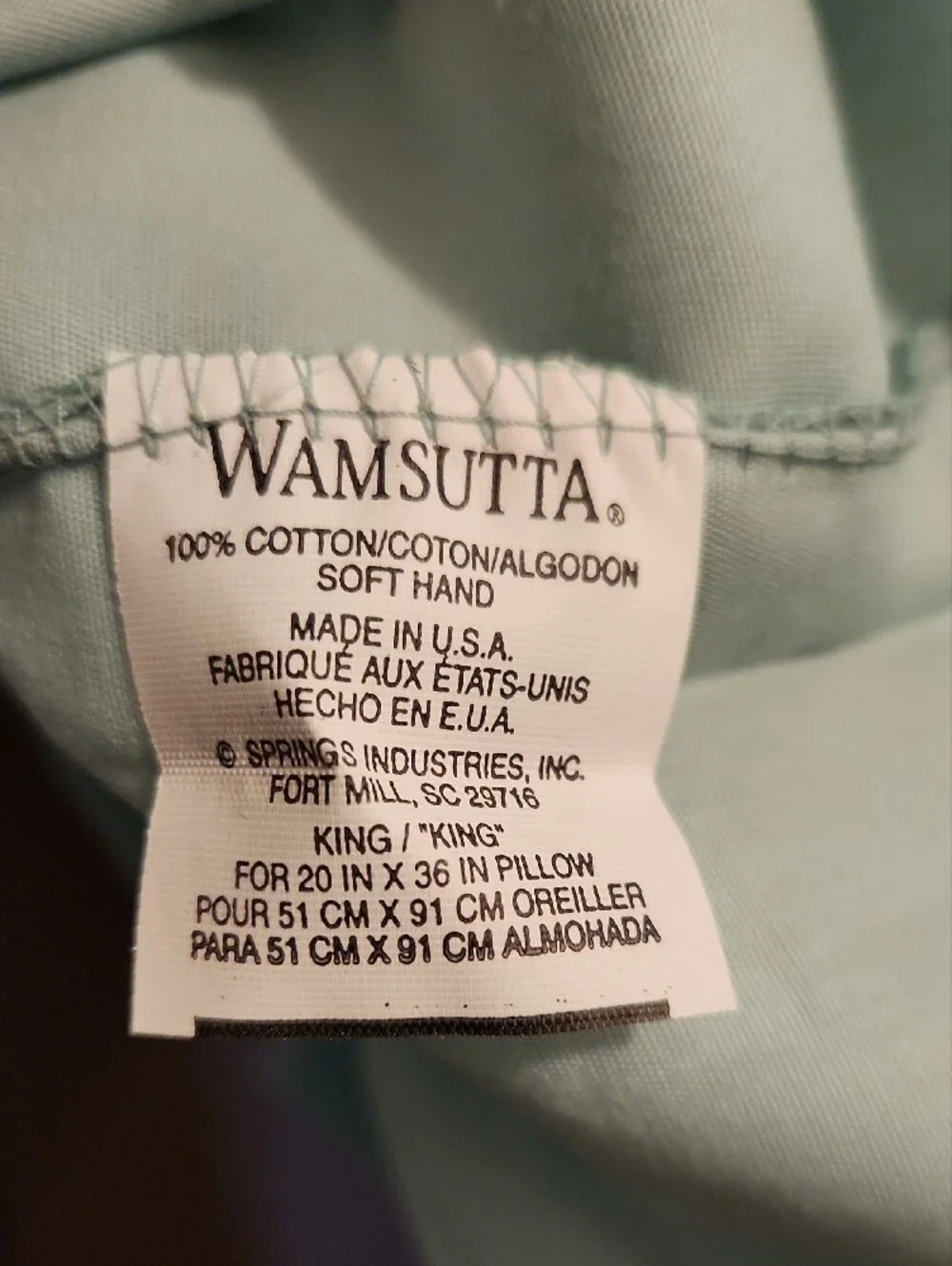 Wamsutta Cotton King Sized Pillowcases NWOT Set Of 2